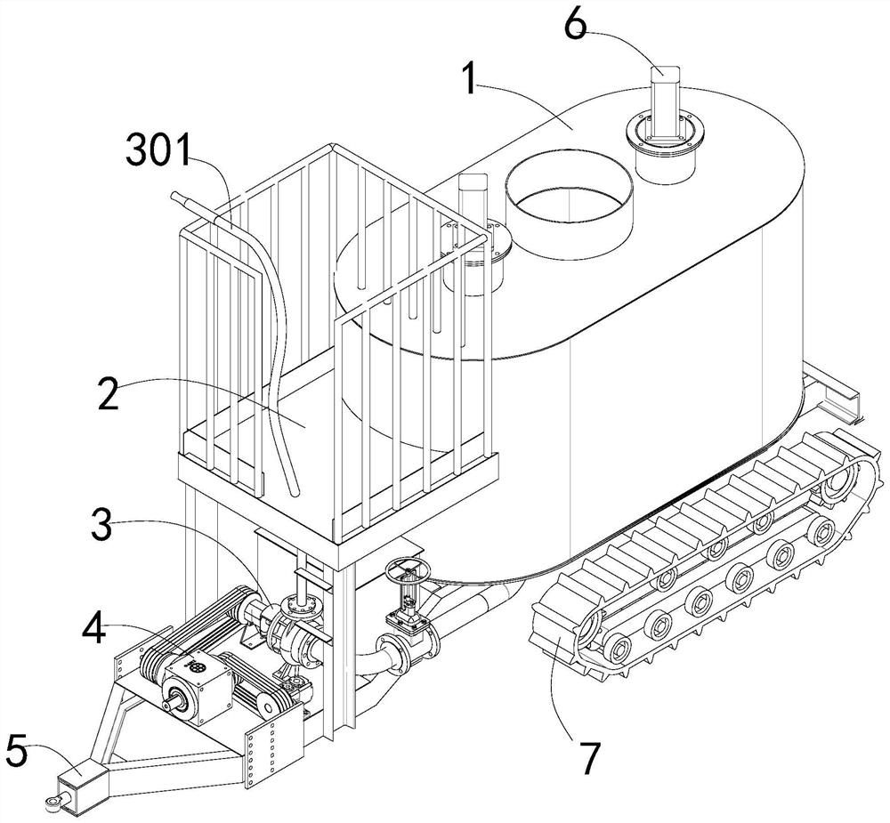 High-passing-ability microbial inoculum spraying device