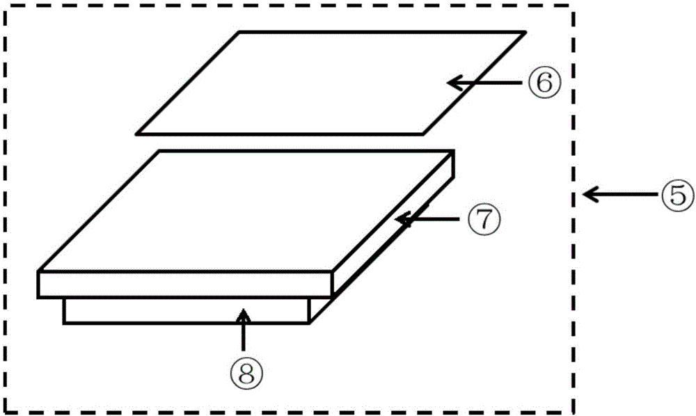 Near-field direct-writing device based on composite receiving plate