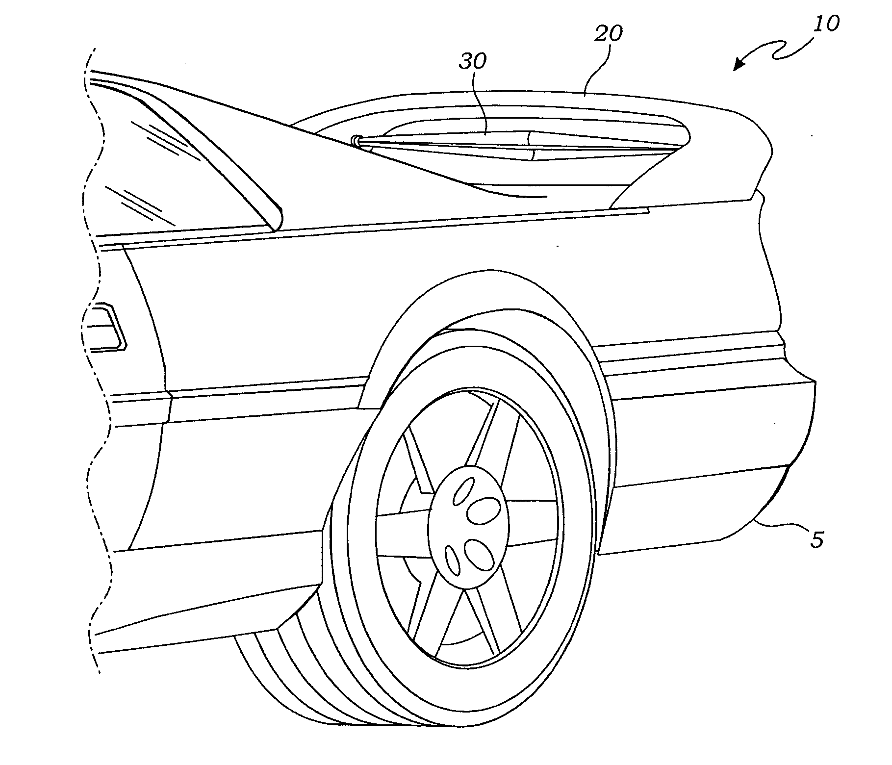 Vehicle spoiler with spinner mechanism