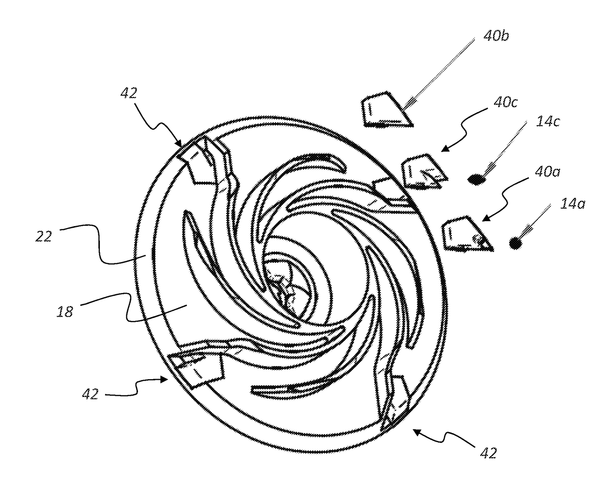 Metering disk of a distribution device for granular material