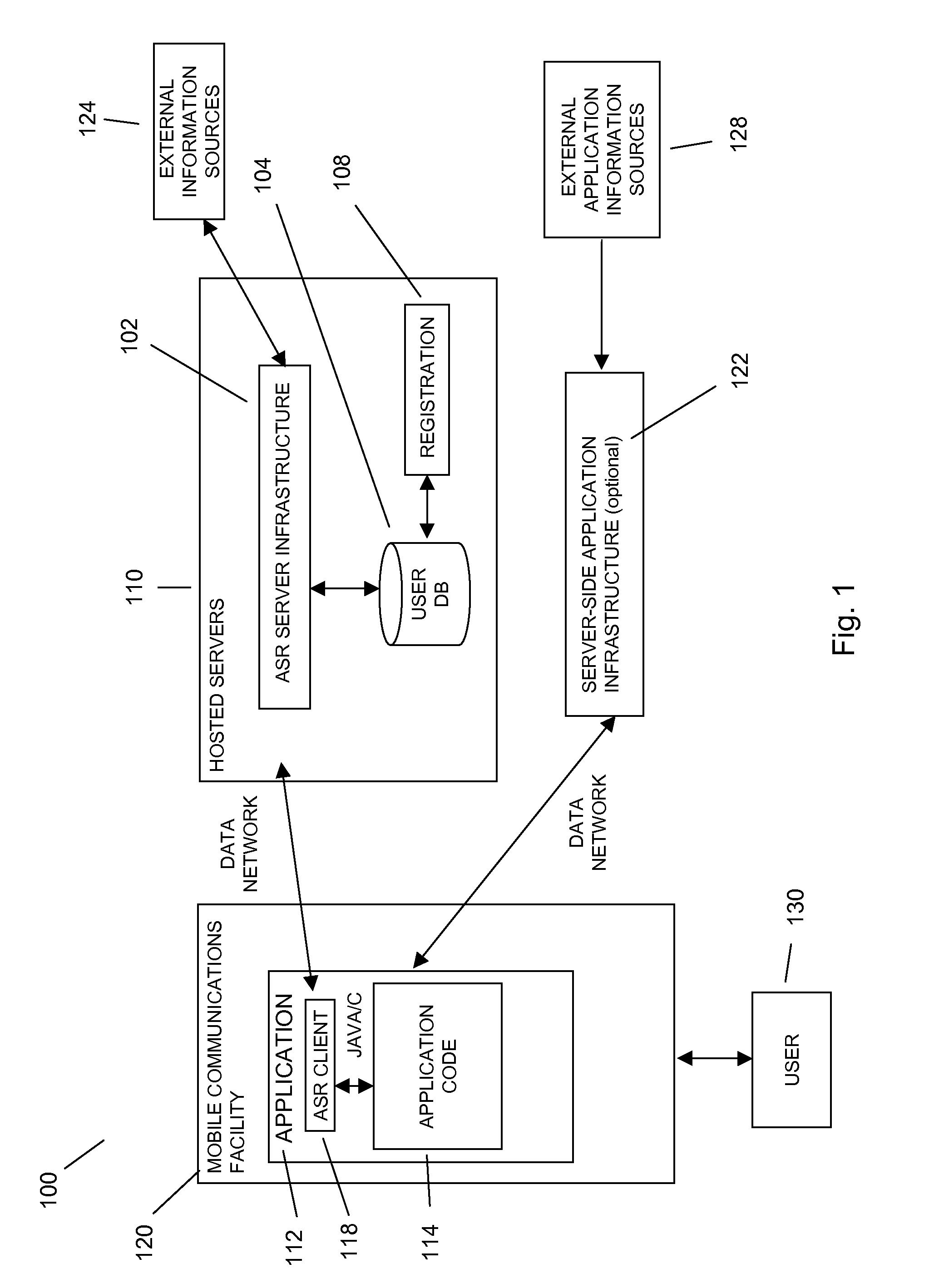 Mobile navigation environment speech processing facility