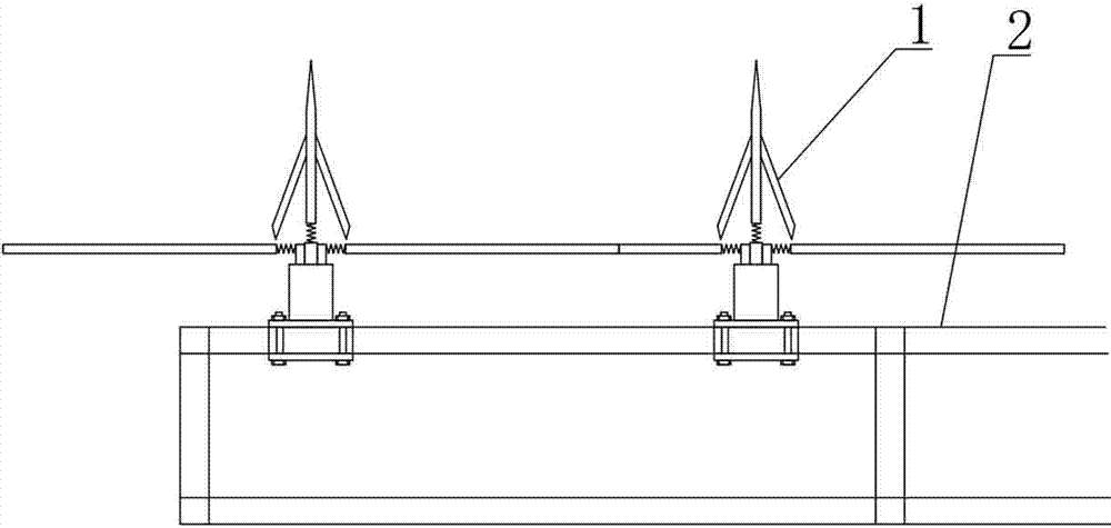 A mechanical bird repellent and its installation method