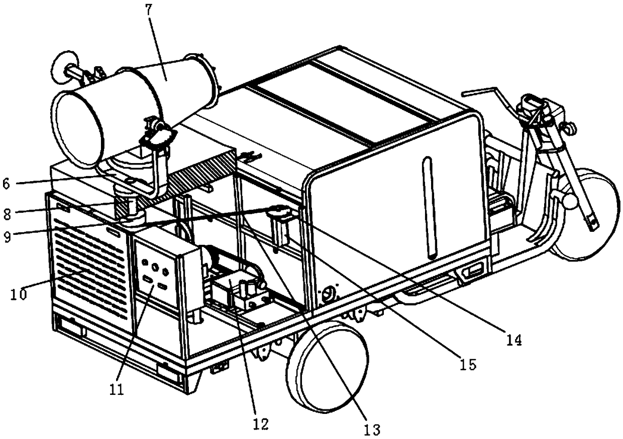 Spraying vehicle capable of separately spraying nutrient solution