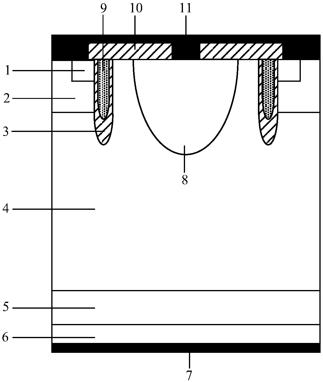 IGBT apparatus provided with internal JFET structure