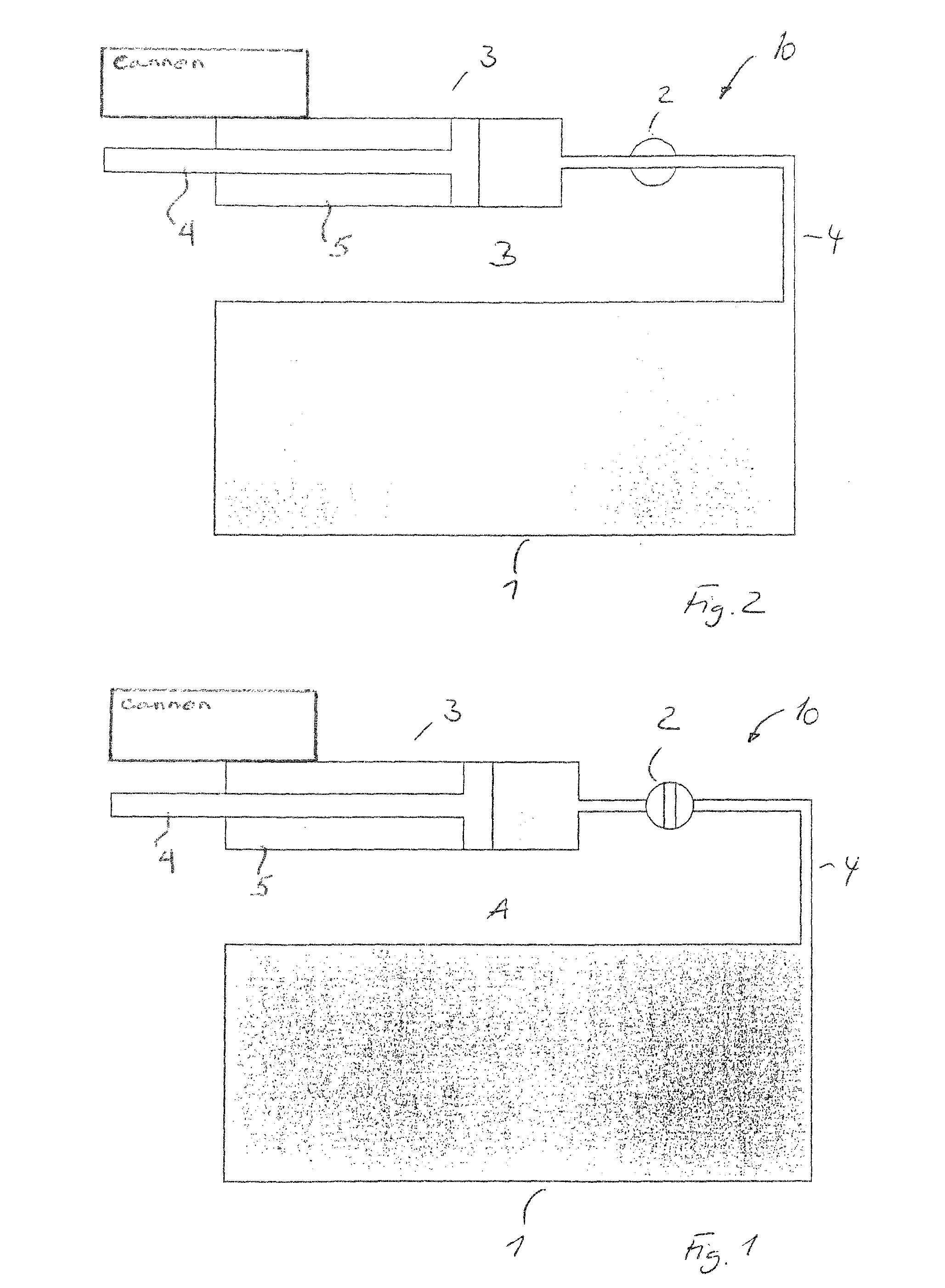 Gas spring for a revolver cannon or breech cannon