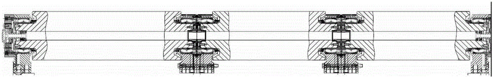 Modification method of fan-shaped section phi280 roller system of continuous casting machine