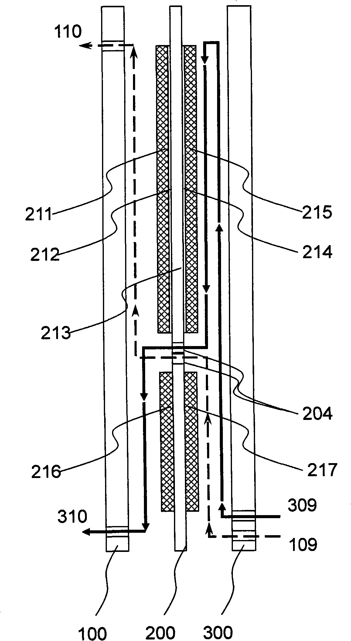 Fuel cell with humidification zone of single cell