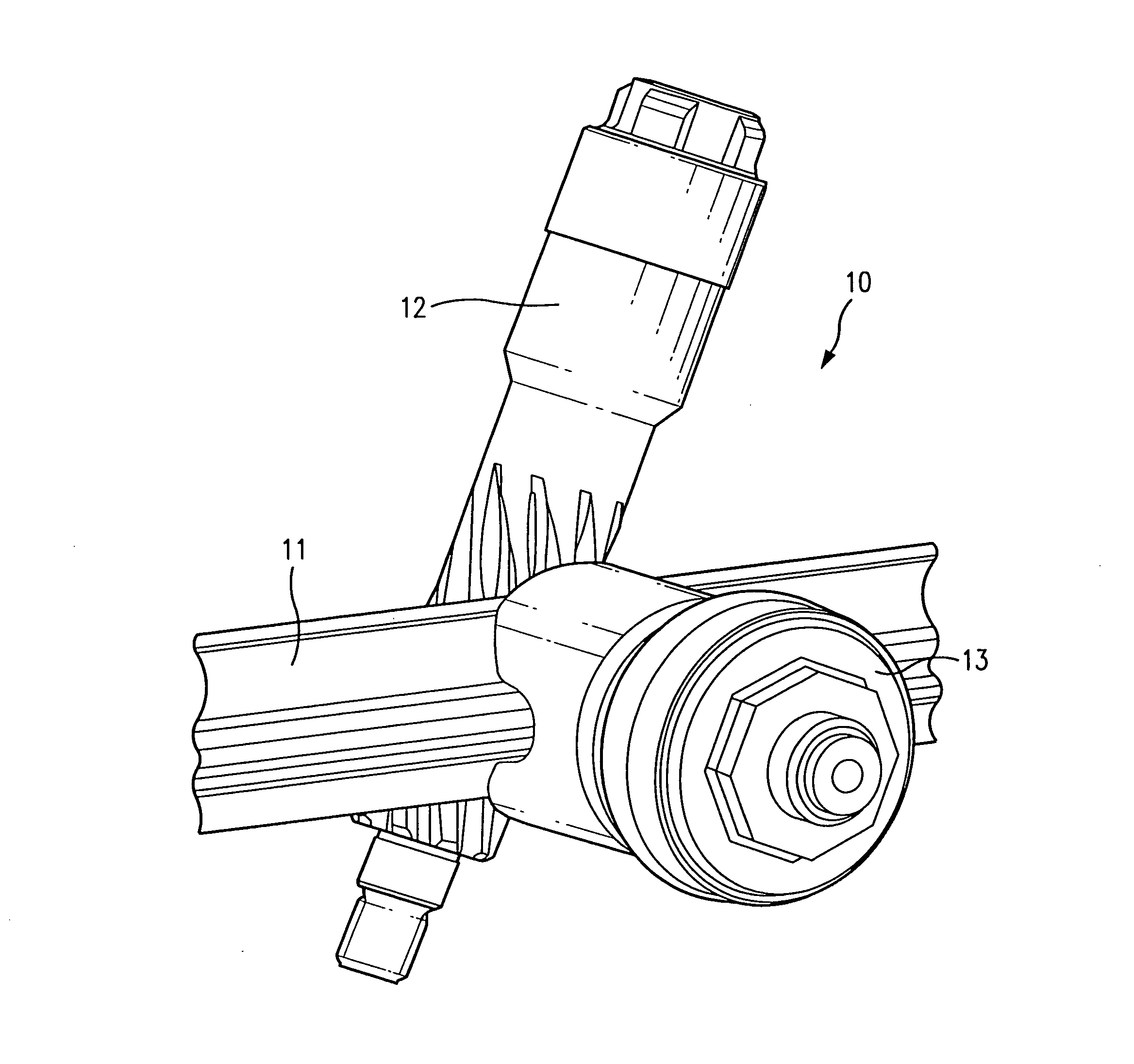 Device for pressing on a rack