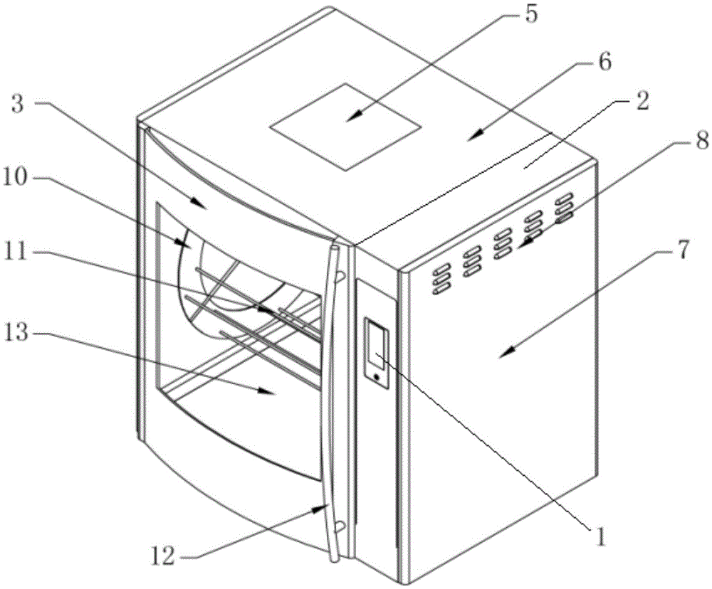 Chicken roasting furnace with automatic cleaning function