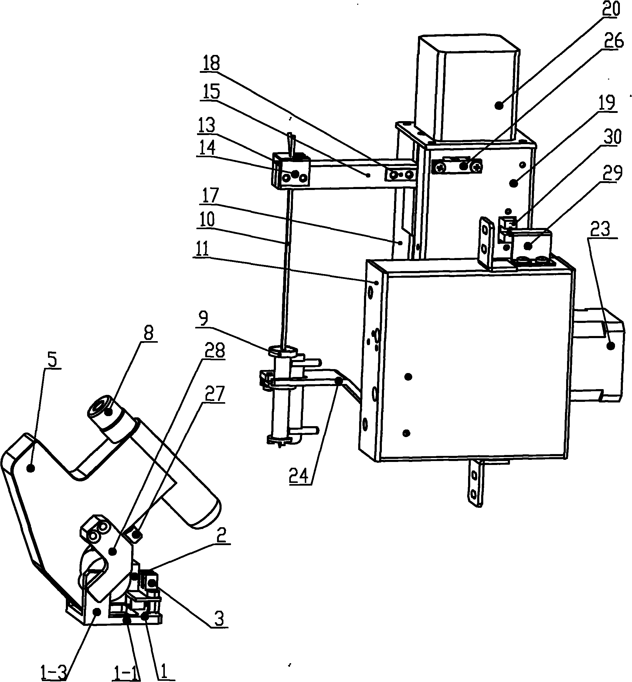 Automatic single sample introduction device of blood cell analyzer