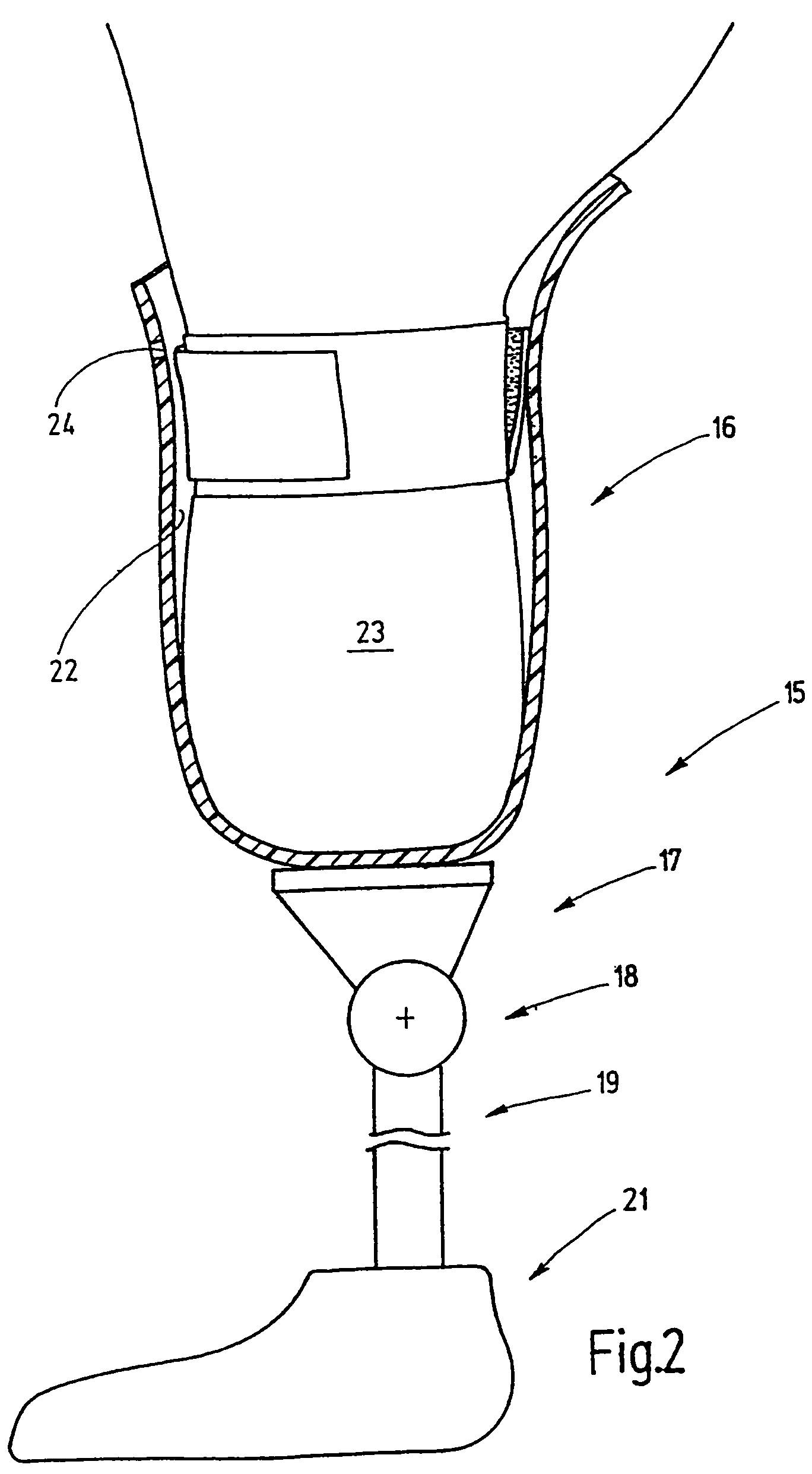 Seal arrangement for residual limb prosthetic socket