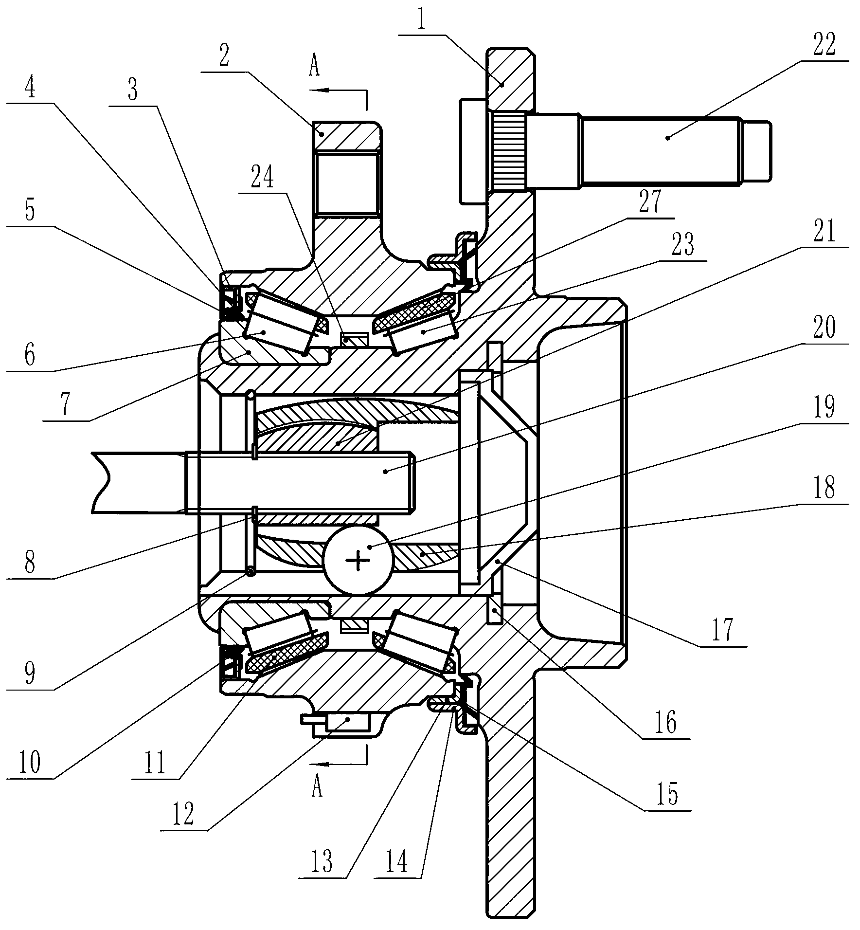 Intelligent wheel hub bearing unit