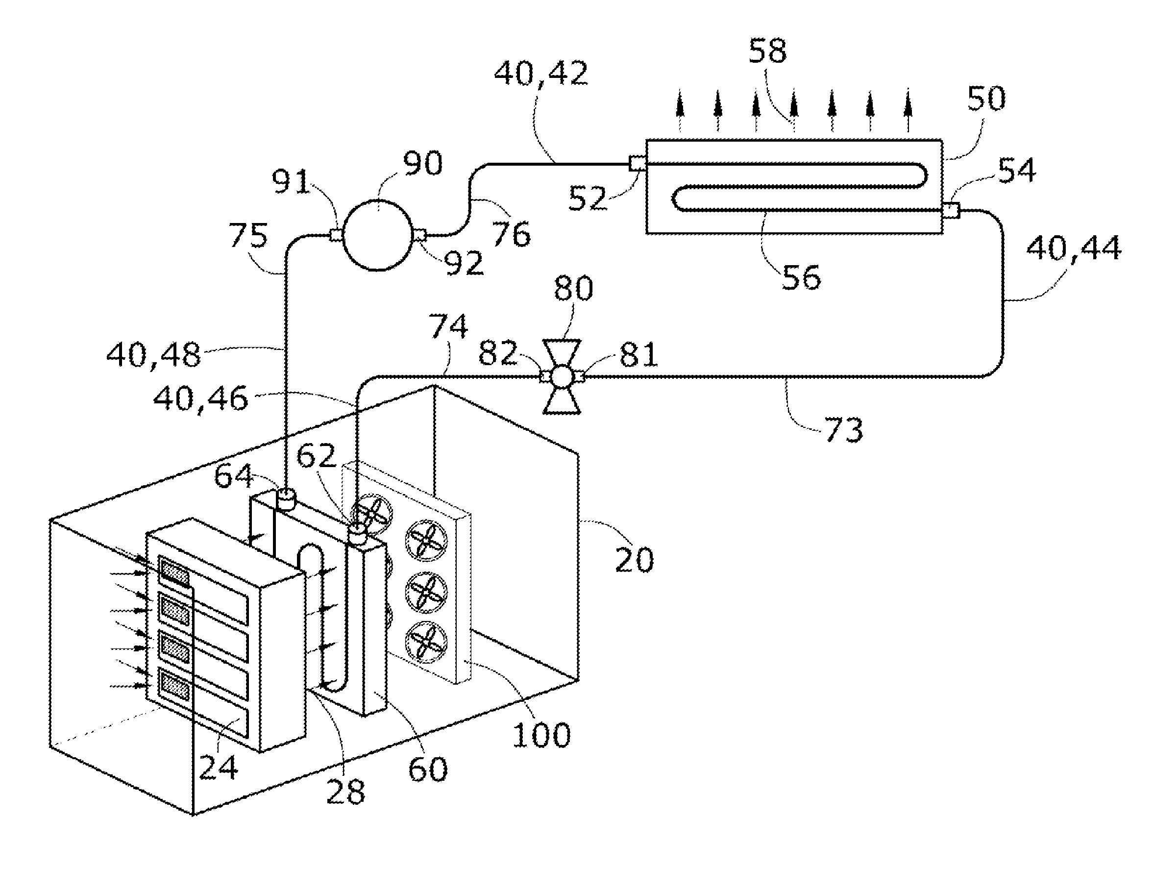 Computer cooling system and method for cooling