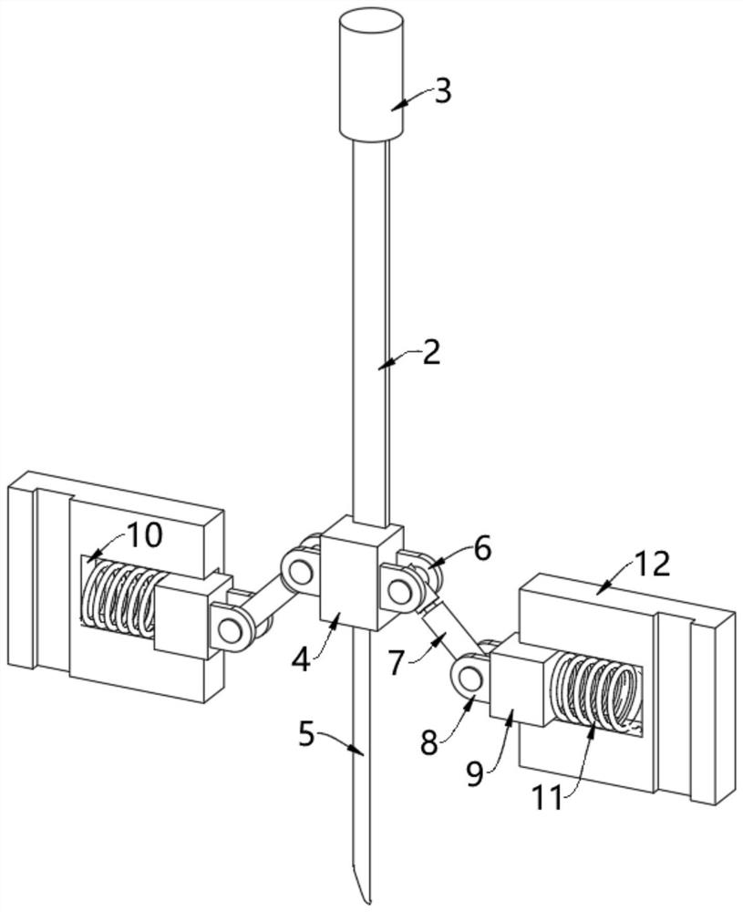 Lung puncture needle fixing device