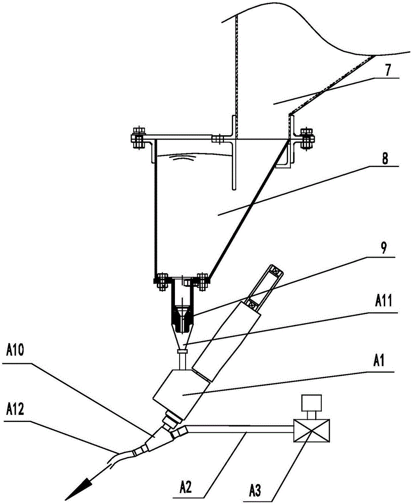 Dry abrasive feeding device