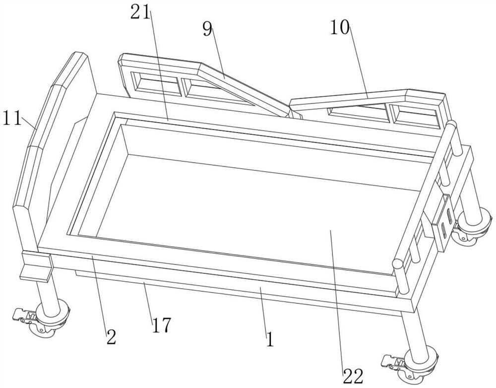 Nursing bed with auxiliary sitting structure for oncology department nursing