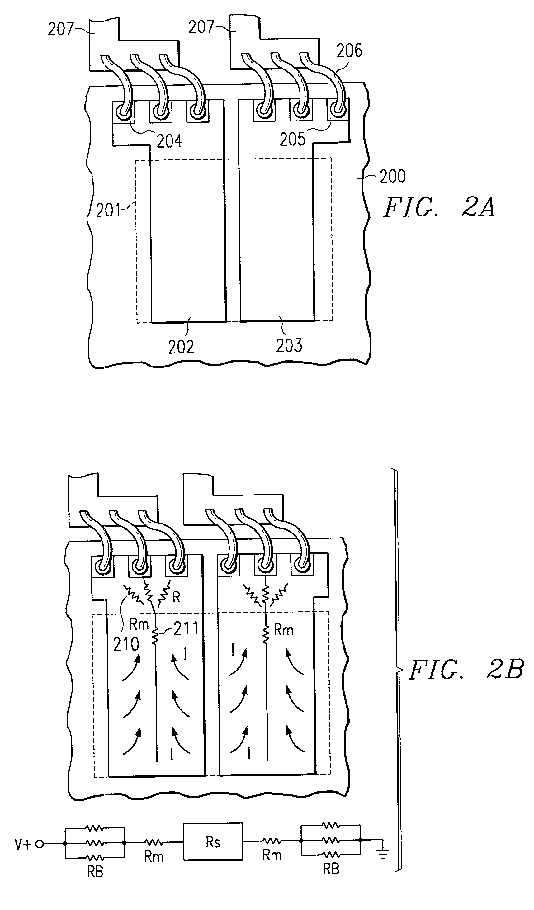 Integrated power circuits with distributed bonding and current flow