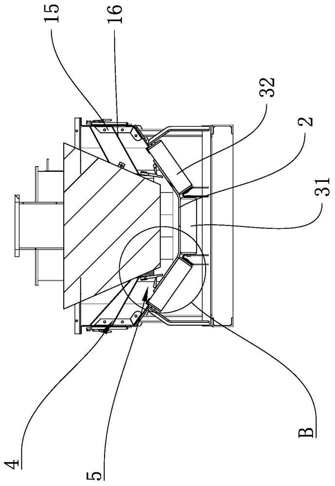 Closed belt conveyor with dust escape prevention structure