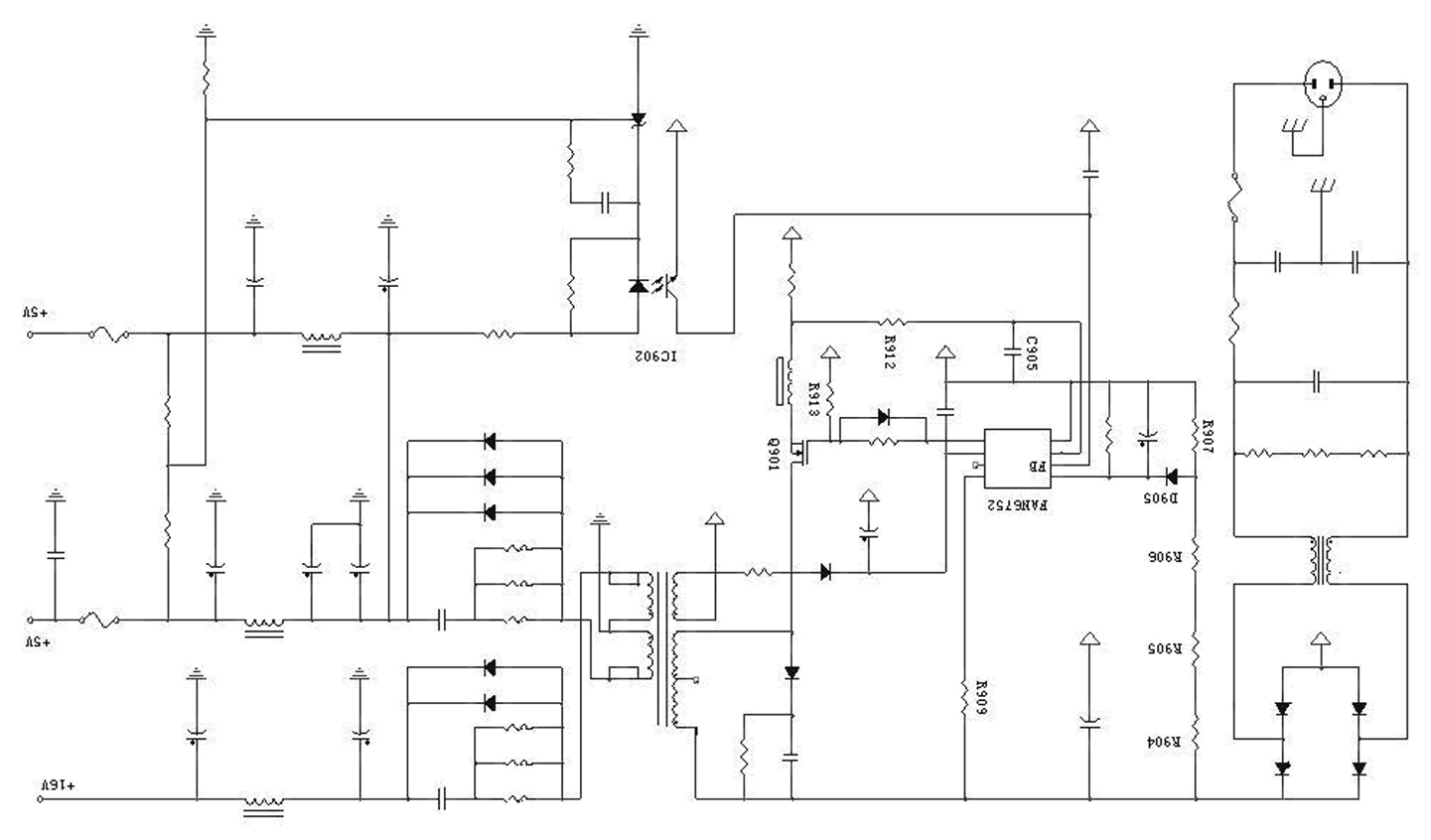 LED (Light Emitting Diode) drive power source with high efficiency, low power consumption and low cost