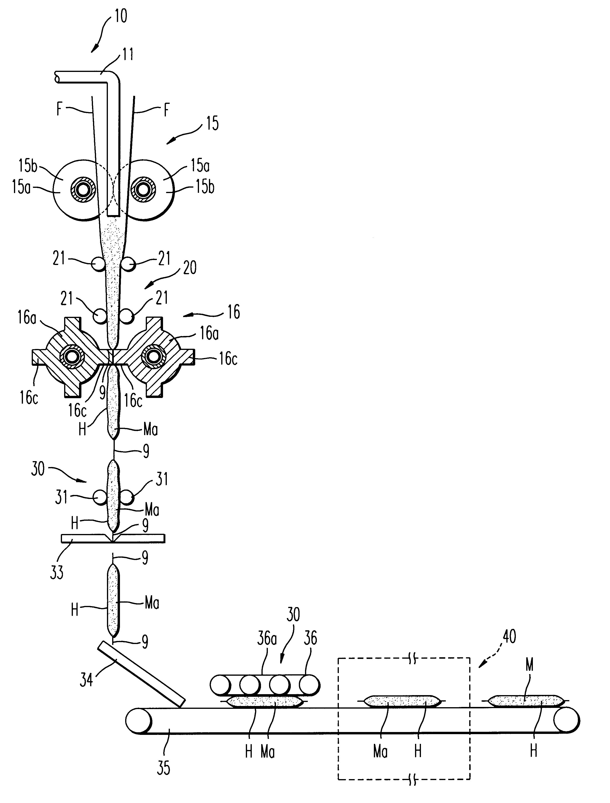 Method of making plate-like frozen raw hamburger-like matter packaged by film