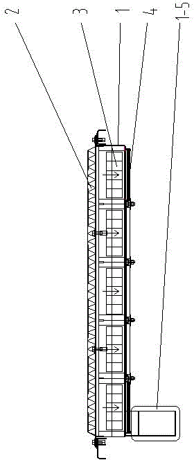 Inertial filter combined module for internal combustion and electric locomotives