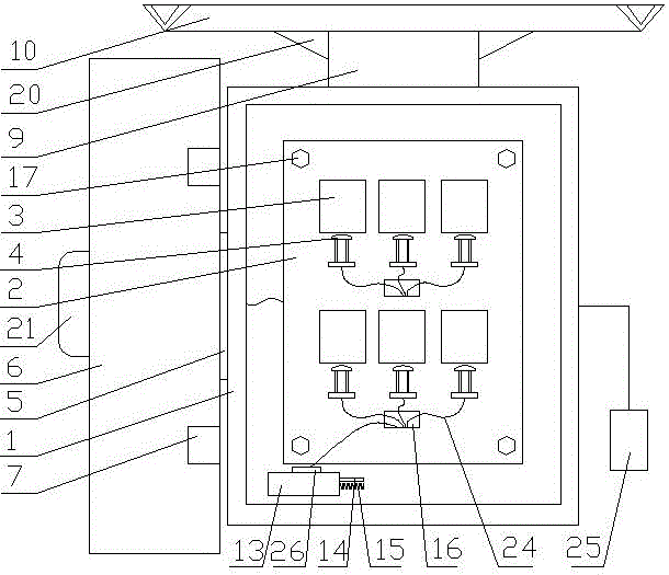 Electric energy metering box protective device