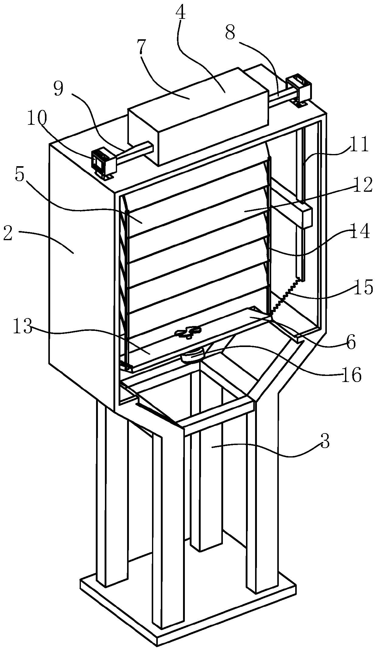 Energy-saving LED display screen with curved-surface air deflector and using method thereof