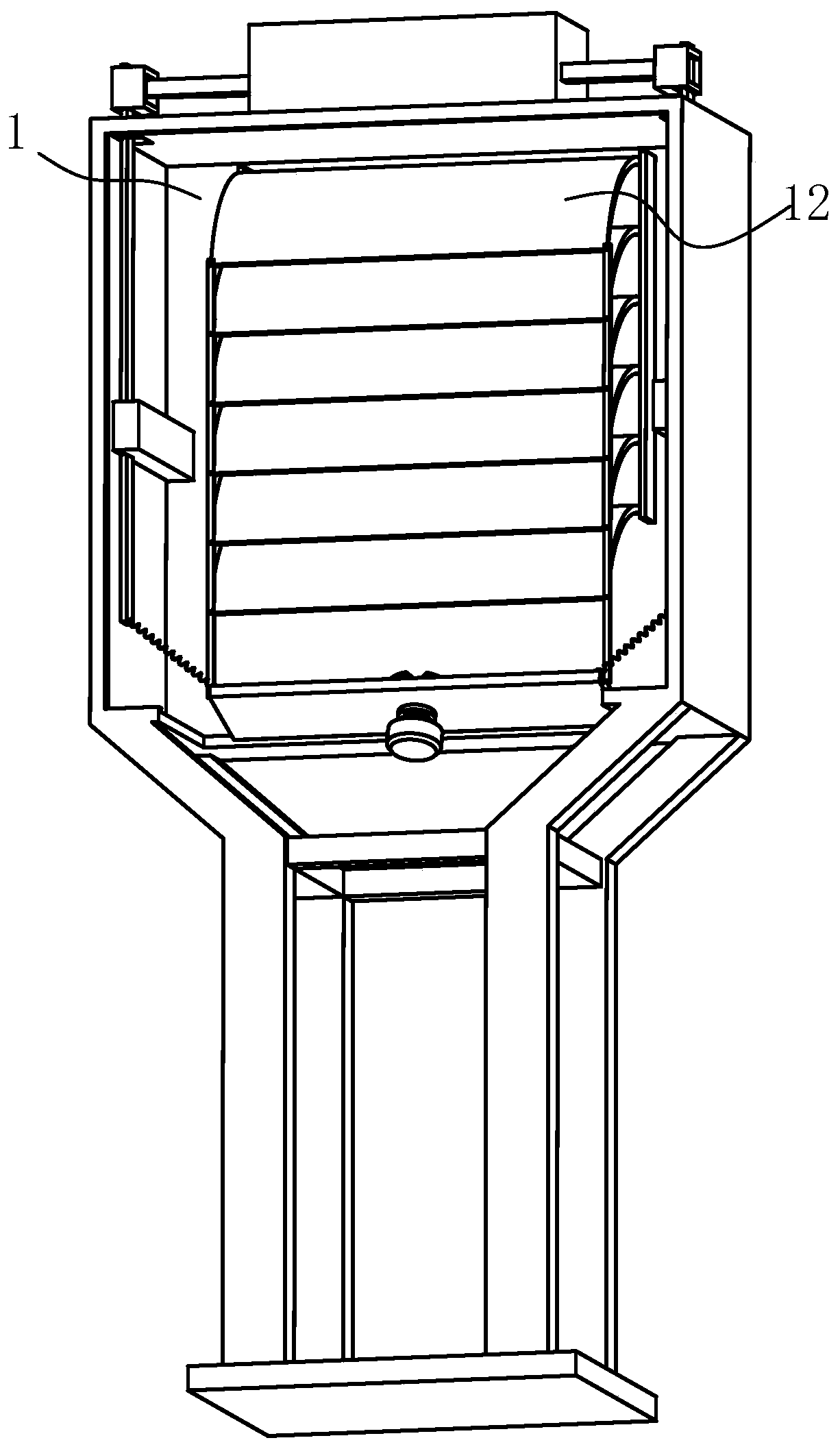 Energy-saving LED display screen with curved-surface air deflector and using method thereof