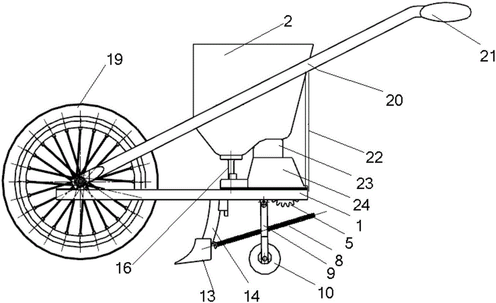 Pusher-type seed-metering device