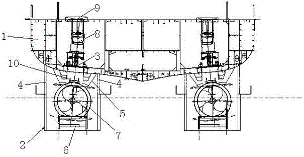 Underwater installation method for main thruster