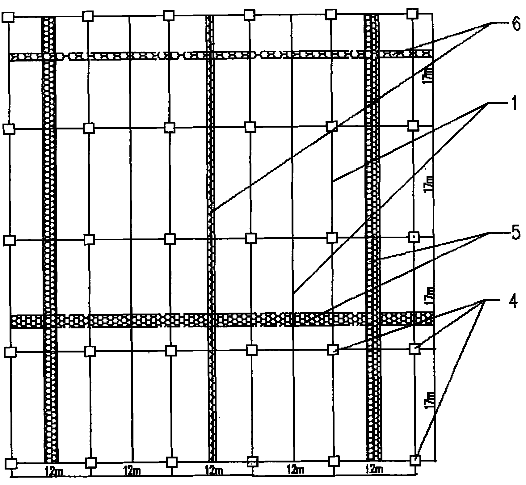 Method for controlling concrete planeness of large-area steel bar truss template