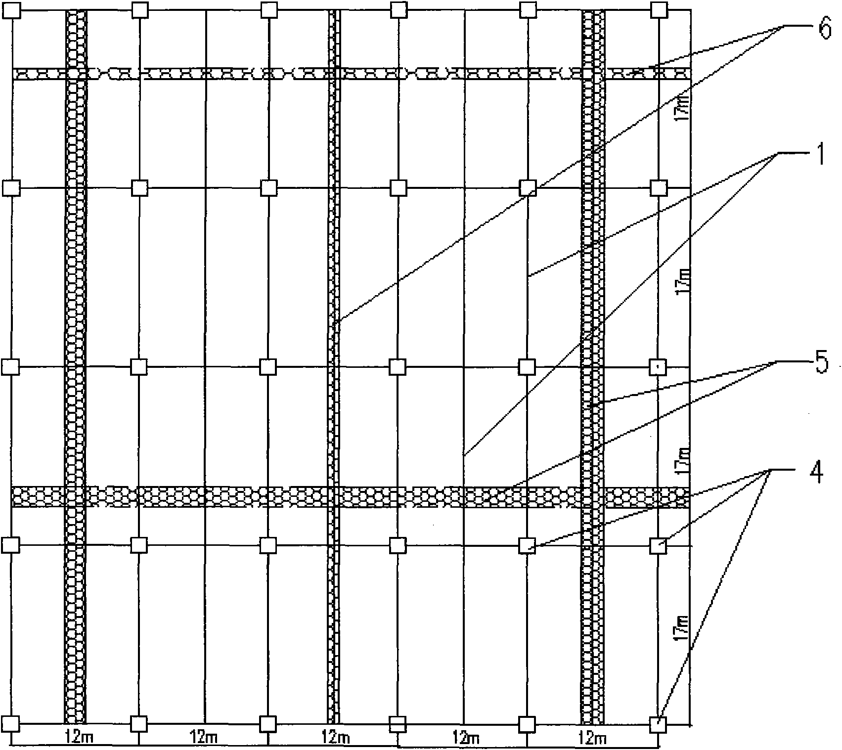 Method for controlling concrete planeness of large-area steel bar truss template