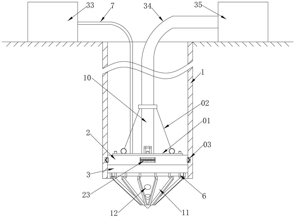 Device and method for sinking aid of steel pipe pile in hard sandy soil layer using high pressure water jet