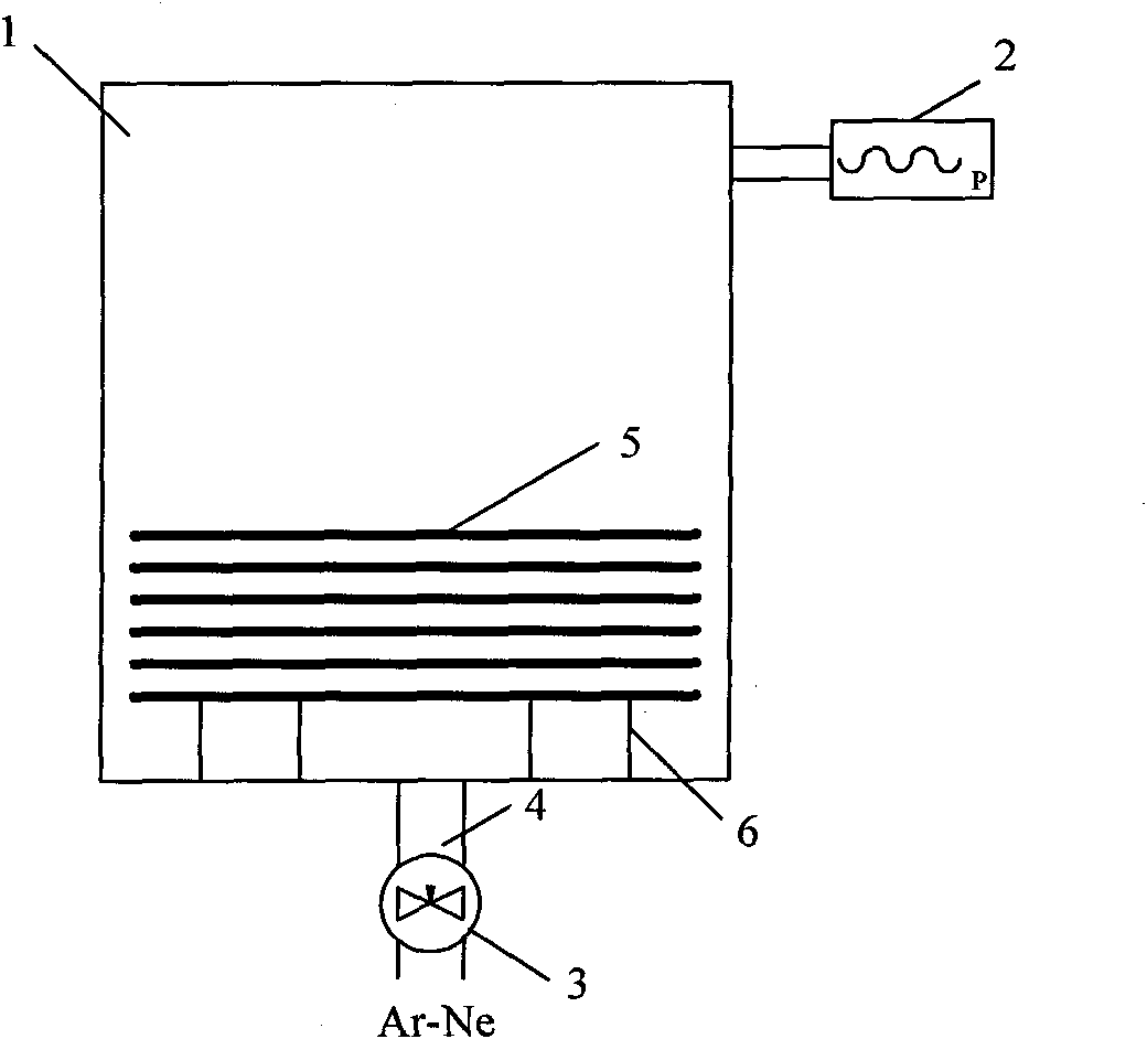 Charging method and device for low pressure ceramic gas discharge tube