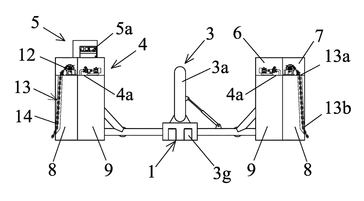 Wave power generation device and method for operating and maintaining the same