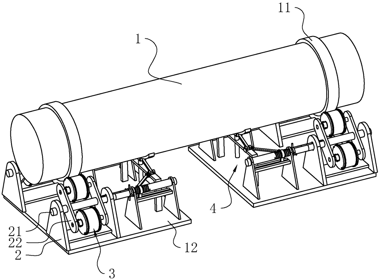 Improved roller set device of slag cooler