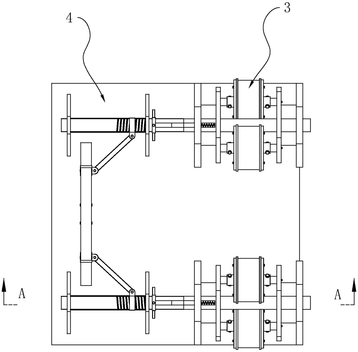 Improved roller set device of slag cooler