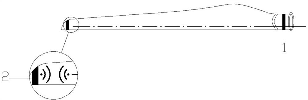 Broken line testing and online monitoring system and method for blade lead of wind generating set