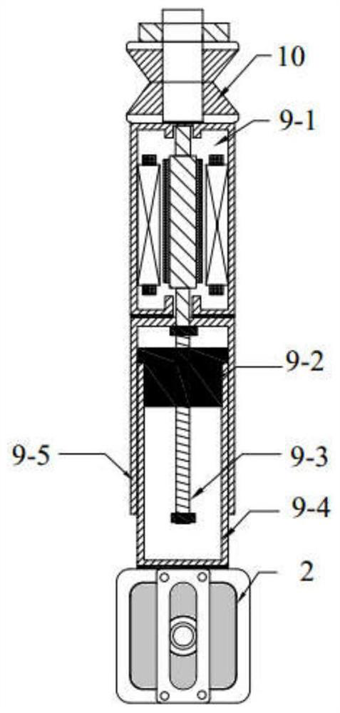 An active suspension with different axes of coil spring and rubber spring