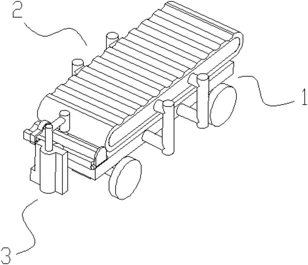 Positioning and pile sinking device of self-transportation buried piles