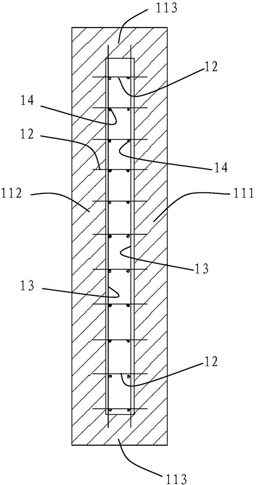 Making method of prefabricated concrete casting structure of 3D printing concrete shear wall