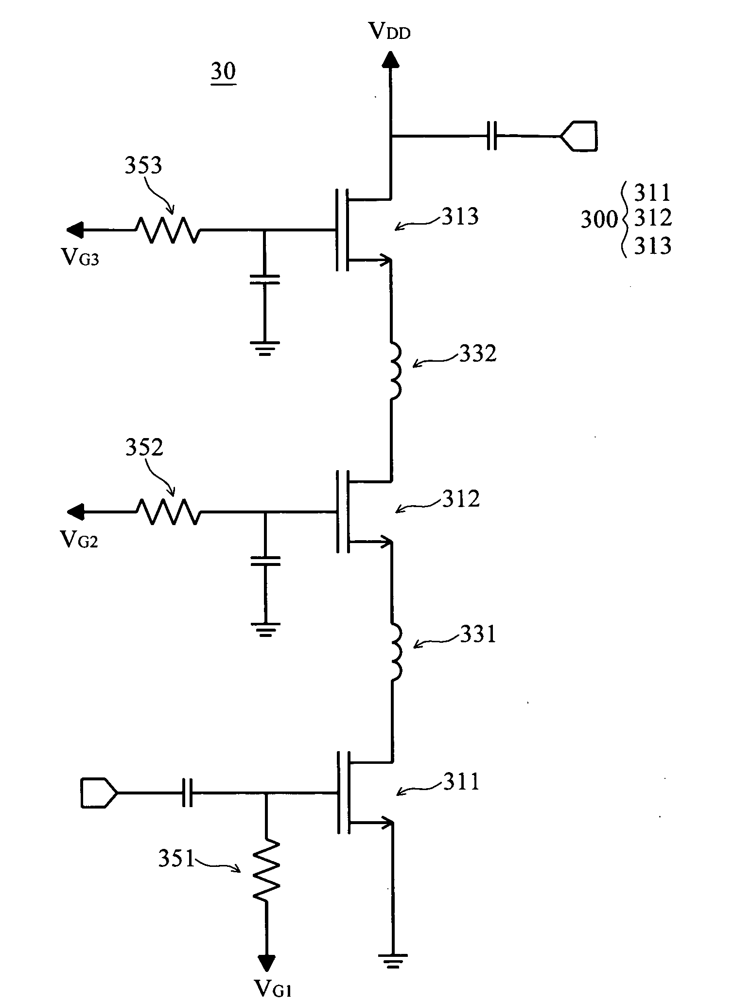 Low noise cascode amplifier