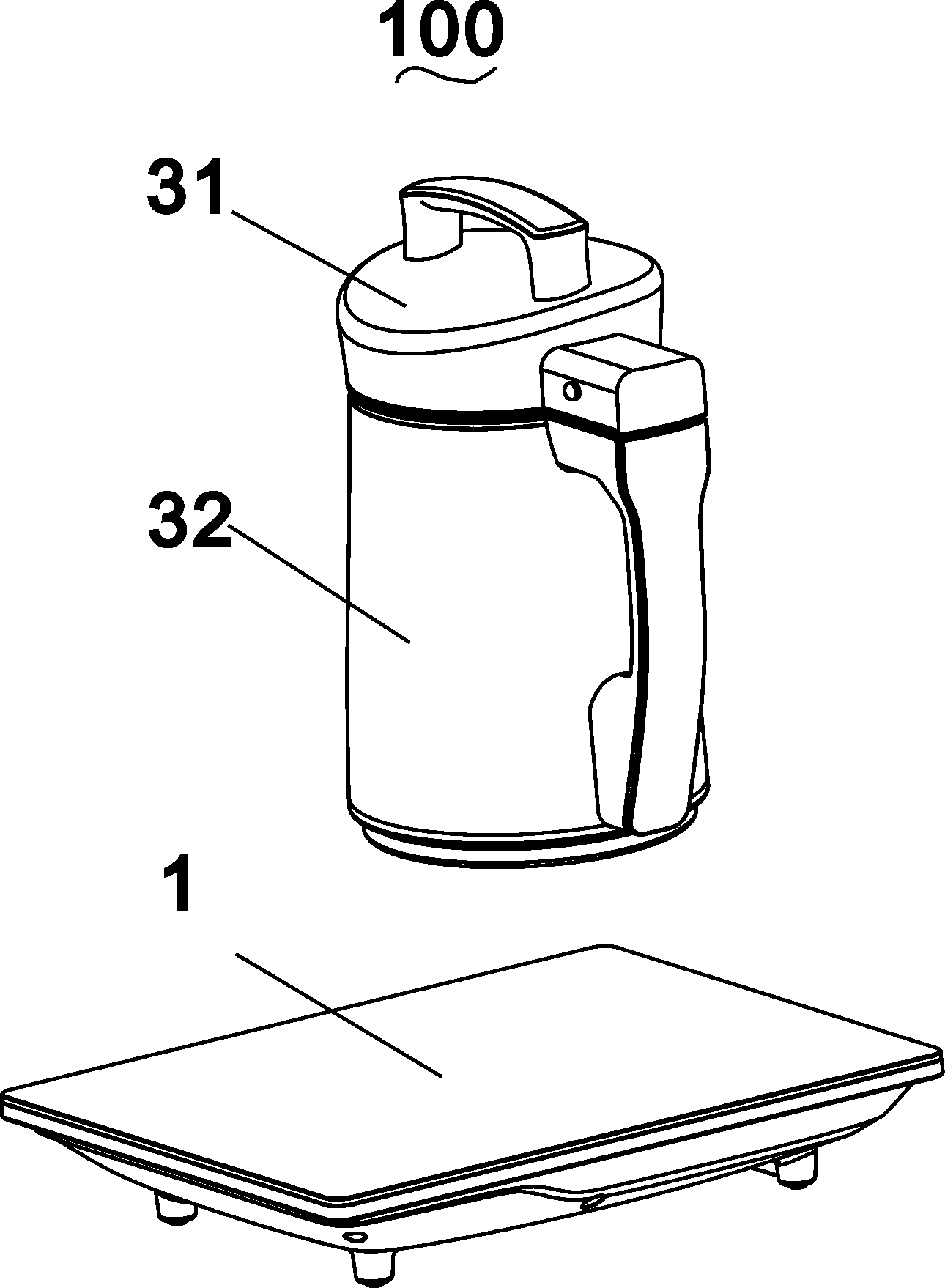 Pulping control circuit of cordless soybean milk machine