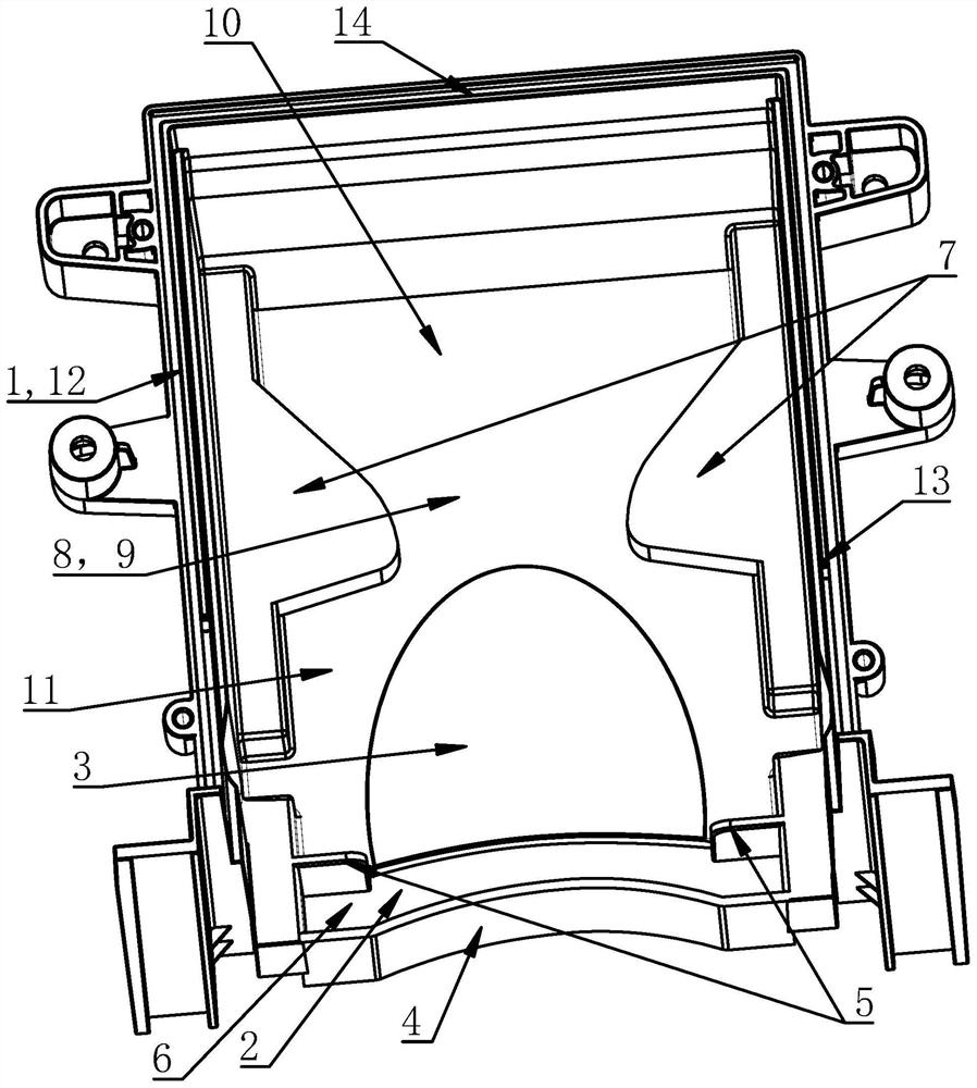 Washing machine water injection box and washing machine