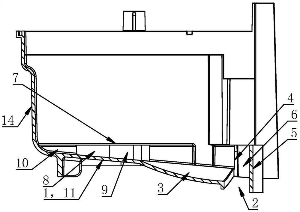 Washing machine water injection box and washing machine