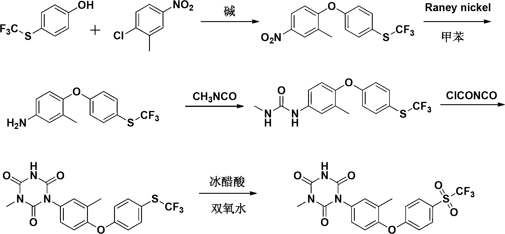 Preparation method of ponazuril