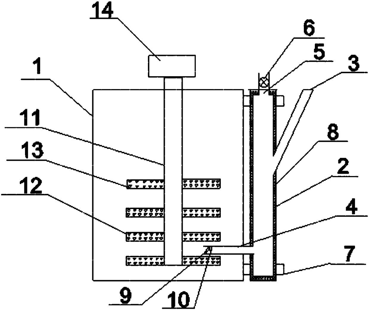 Defoaming and adding method and defoaming and adding device for wet-process phosphoric acid extraction reaction