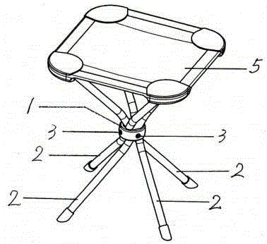 Portable folding stool