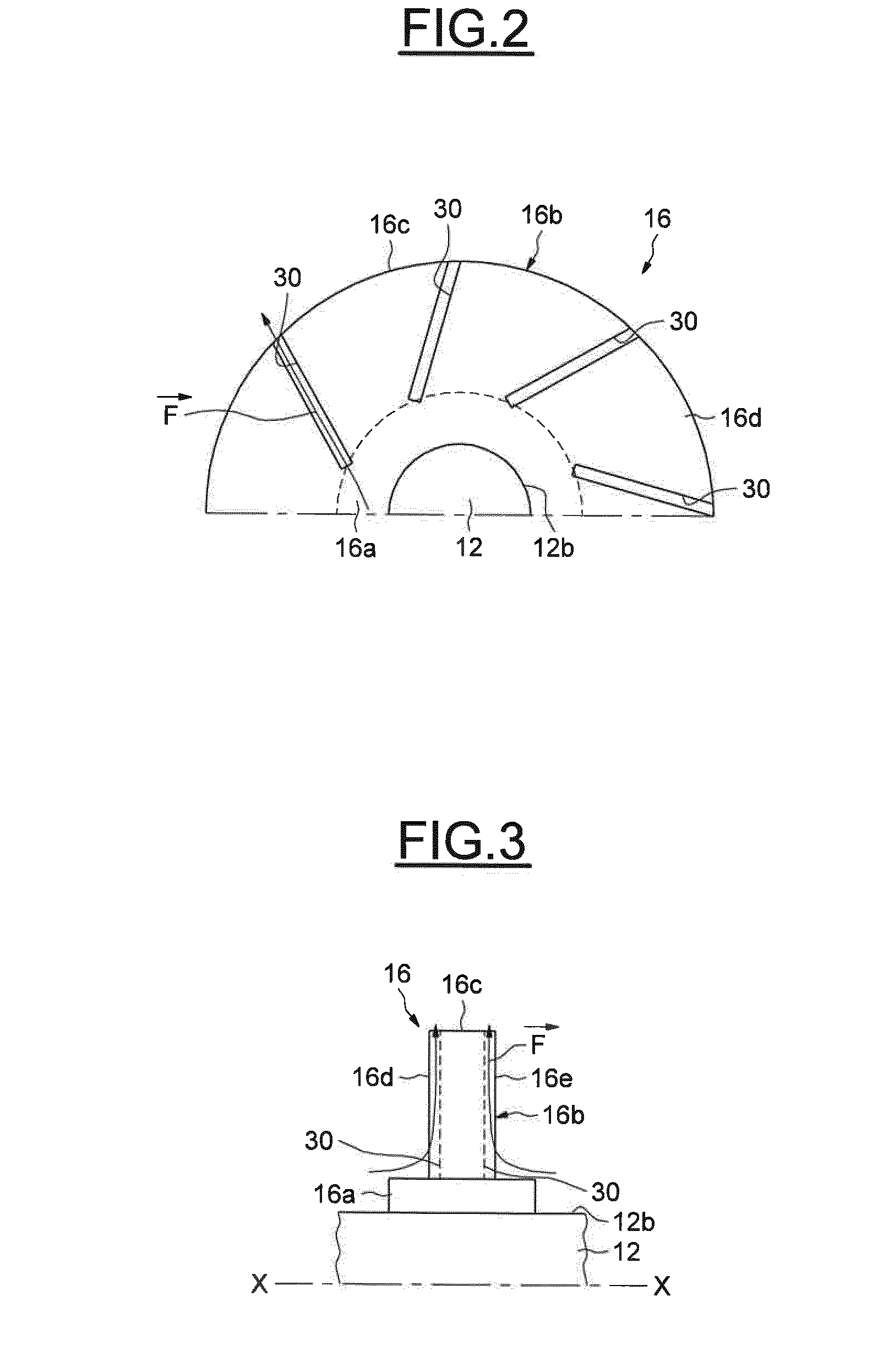 Magnetic bearing assembly having inner ventilation