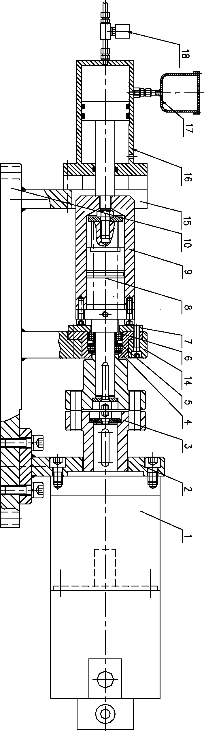 Electric servo control push rod